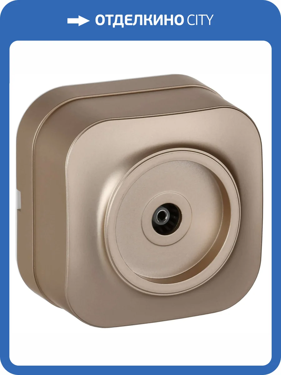 ТВ-розетка IEK Glory EAH10-K37M шампань матовый фото 6