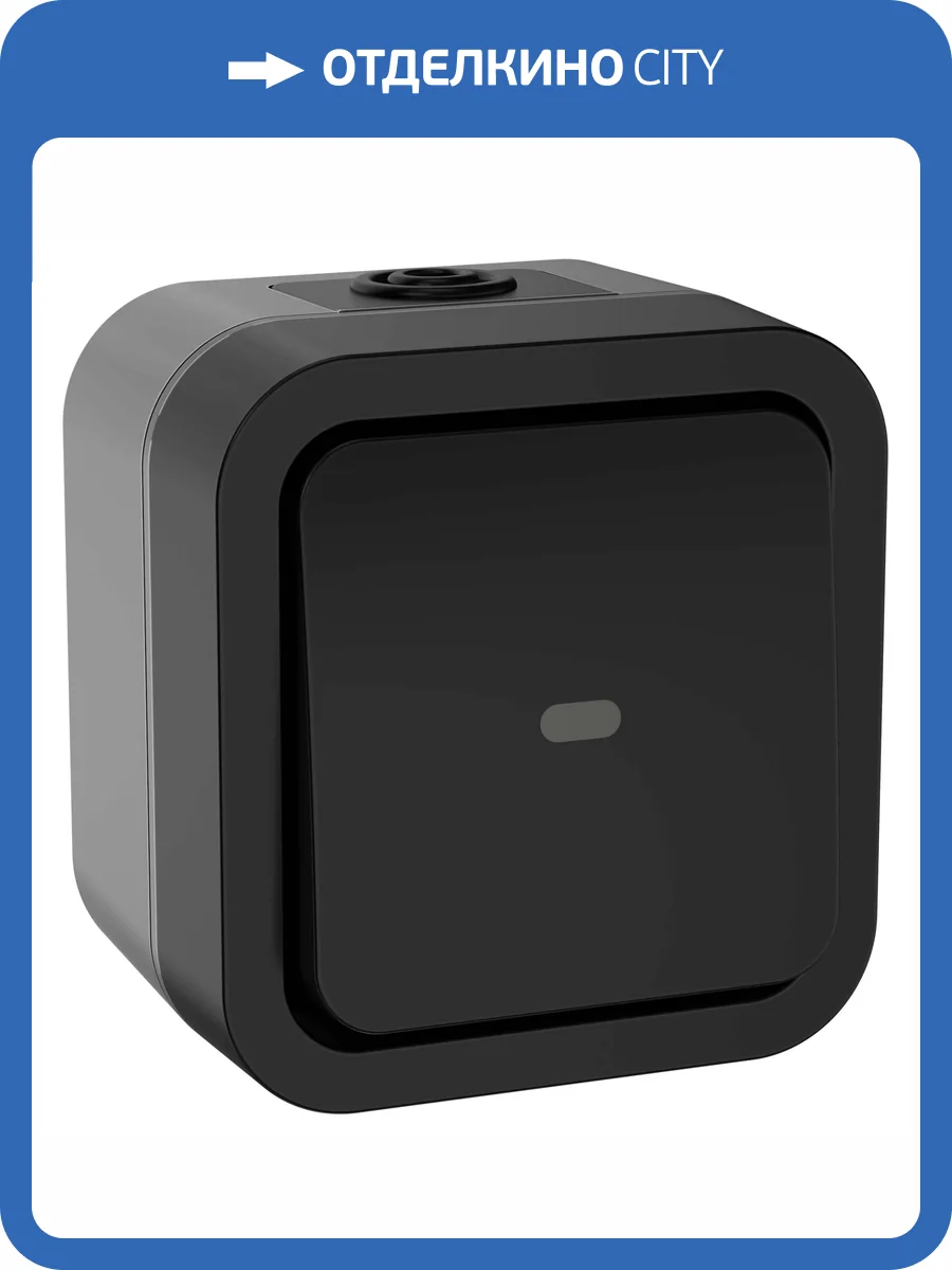 Выключатель 1-клавишный IEK Tors TS-V10-1-10-55-K53 графит фото 2