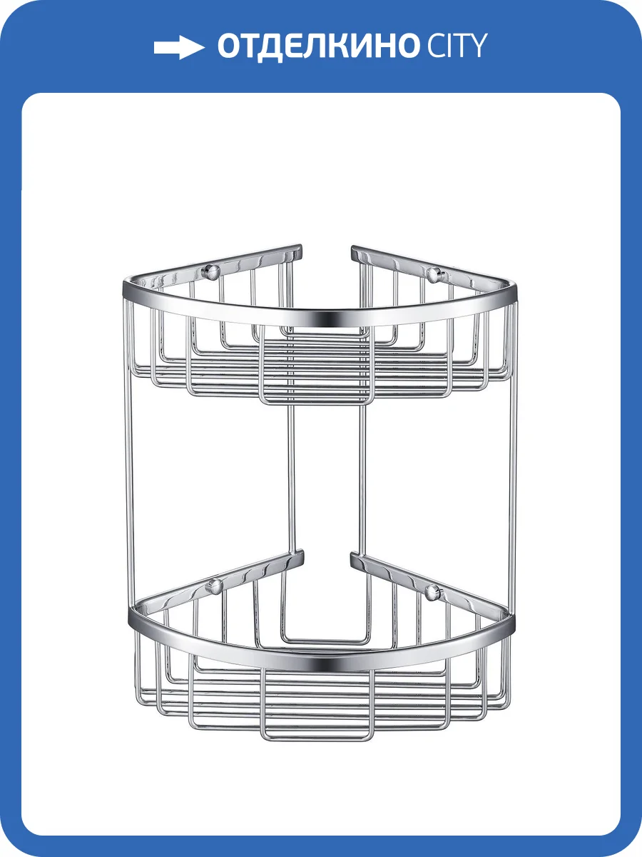 Полка Timo Saona 13082/00 угловая, двойная, хром фото 3