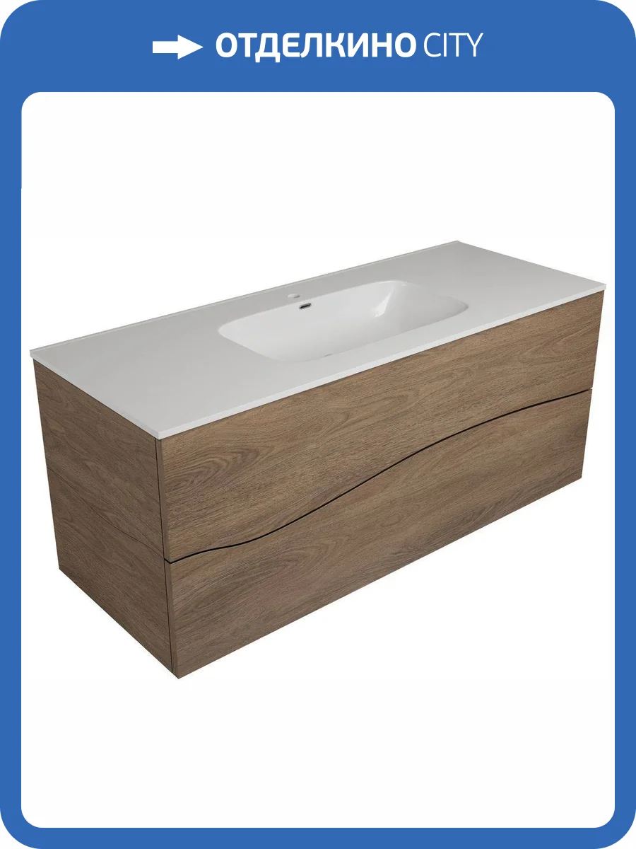 Тумба с раковиной Allen Brau Glority 1.35003.NW дуб антик, 120x52.1 фото 5