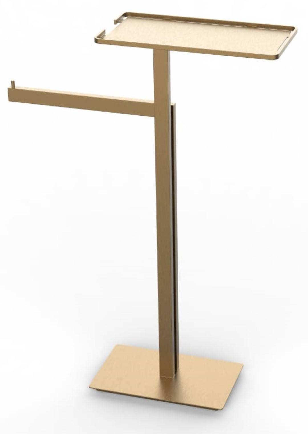 Стойка Boheme 10952-MG с полкой и полотенцедержателем, Matt Gold