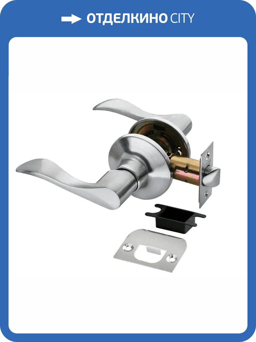 Дверная ручка Rucetti HK-03 SC Без фиксатора мат. хром фото 2