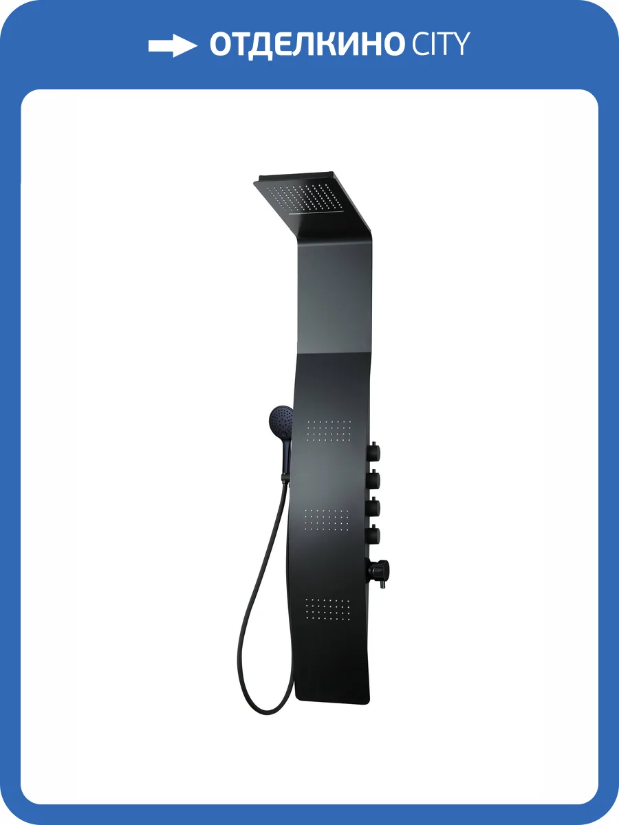 Душевая панель Taliente TA-G-A04Bb черная фото 4