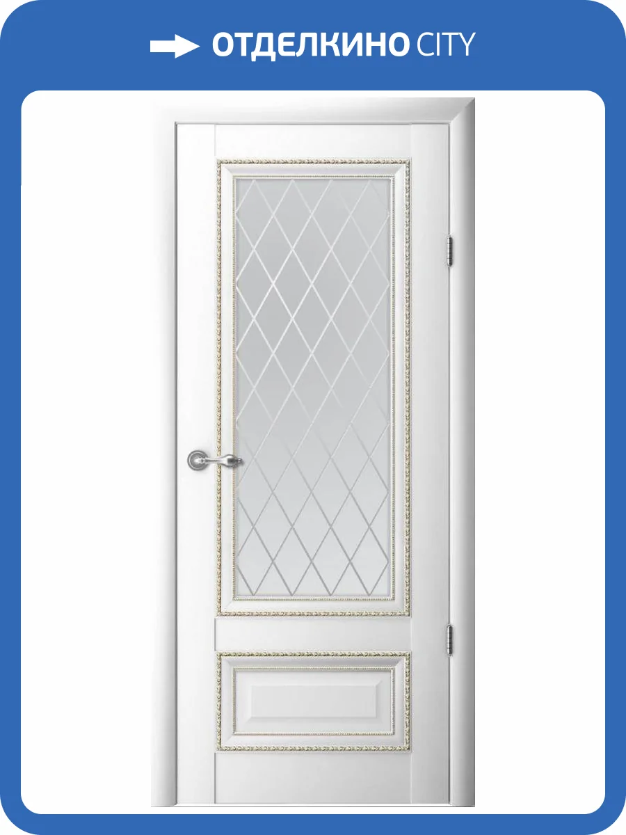 Межкомнатная дверь Albero Версаль 1 остеклённая белый 800x2000 фото 2