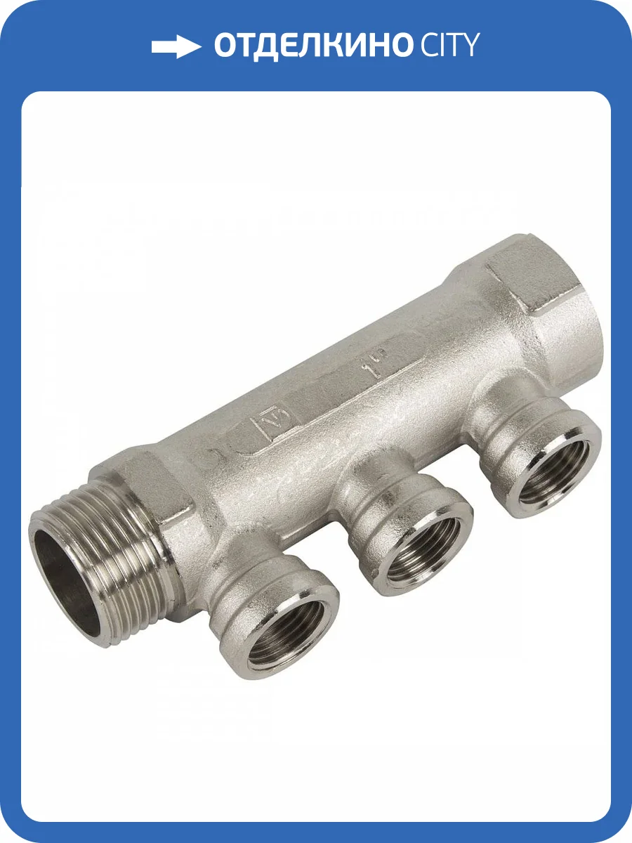 Коллектор VALTEC 3/4х3 вых. 1/2 вн. фото 2