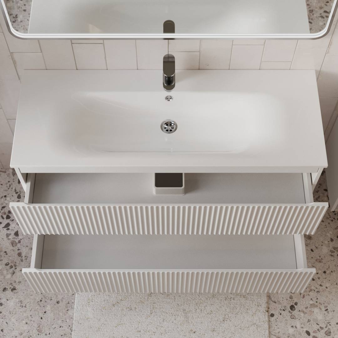 Тумба с раковиной Terminus Sicilia SIC101202900301O белый, 120x62 фото 2