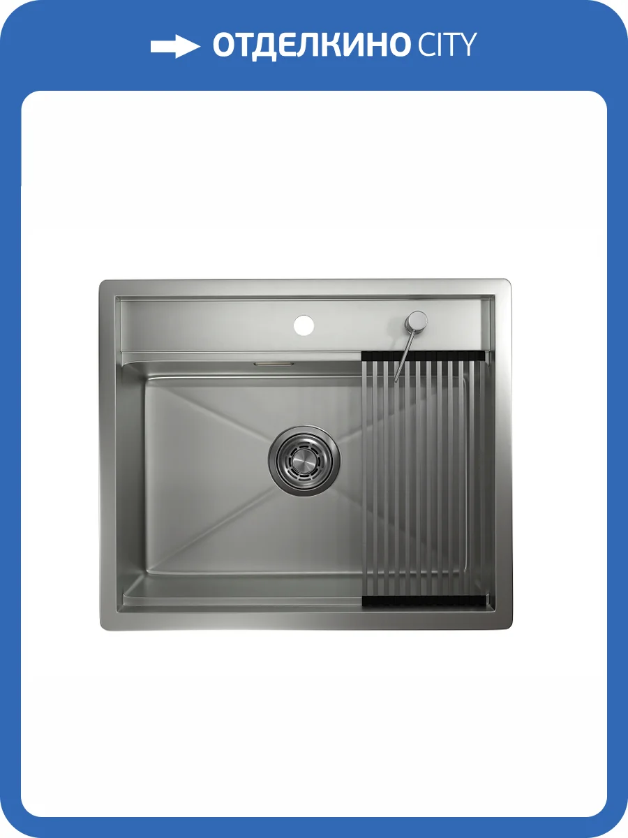 Мойка кухонная Granula Kitchen Space KS-6051 сталь матовая фото 9