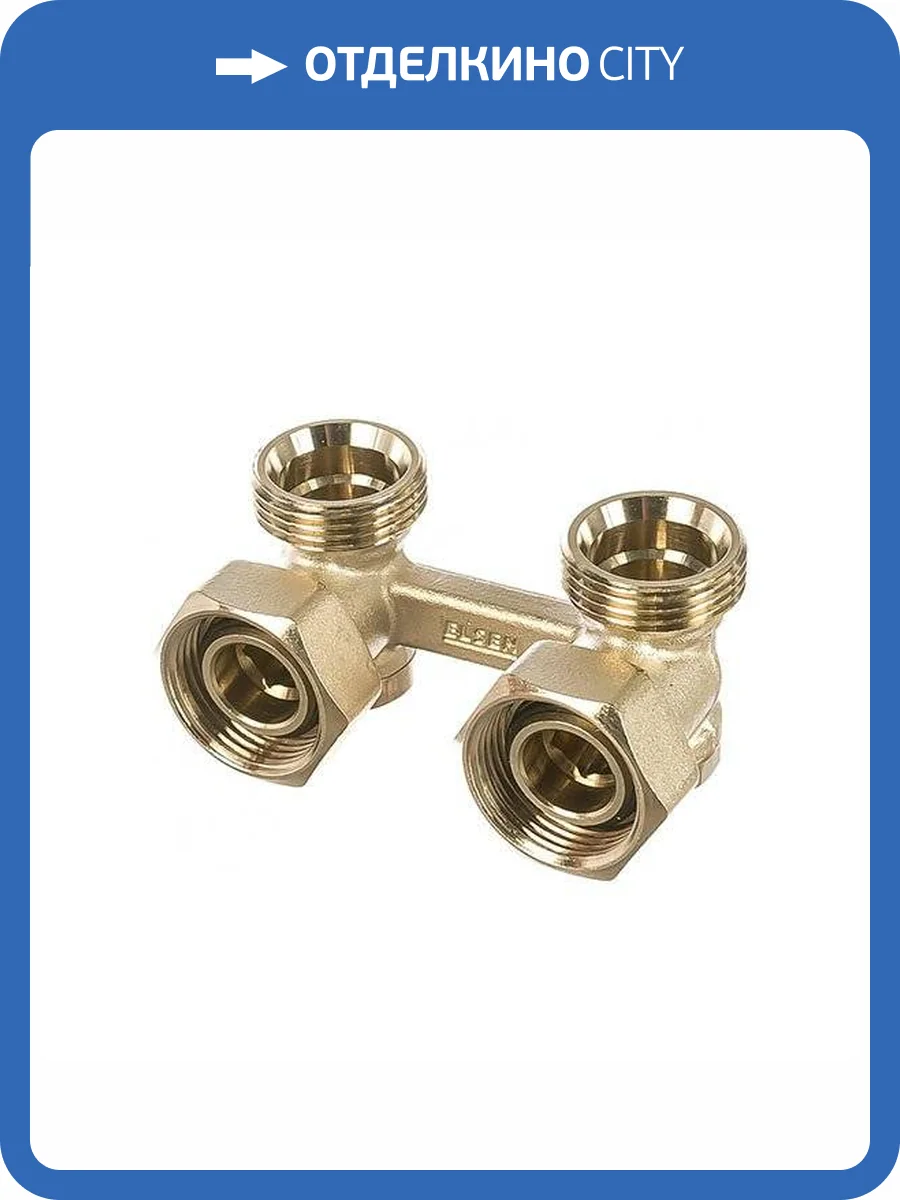 Узел нижнего подключения радиатора Elsen угловой, 3/4 Н ЕК х 3/4 НГ ЕК, никелированный фото 2