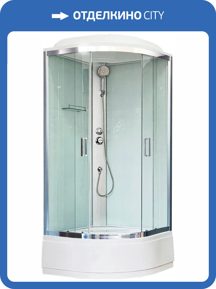 Душевая кабина Royal Bath CK RB90CK5-WT-CH с сиденьем фото 5