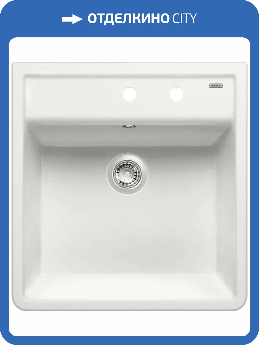 Мойка кухонная Blanco Panor 514501 белая глянцевая, два отверстия фото 5