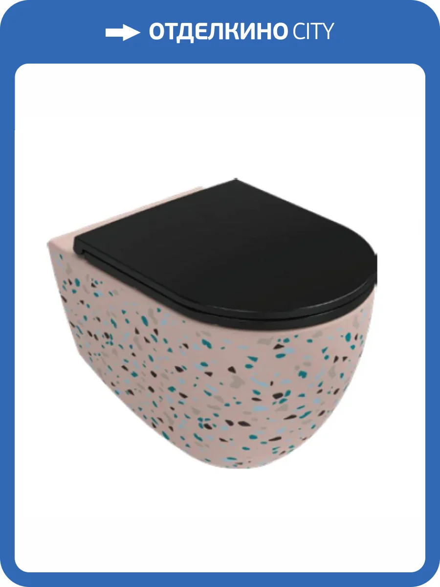 Унитаз подвесной Isvea Infinity 10NF02001SV-2S-TRZ + 40KF0521I-S безободковый, с крышкой-сиденьем микролифт, лососевый матовый фото 3