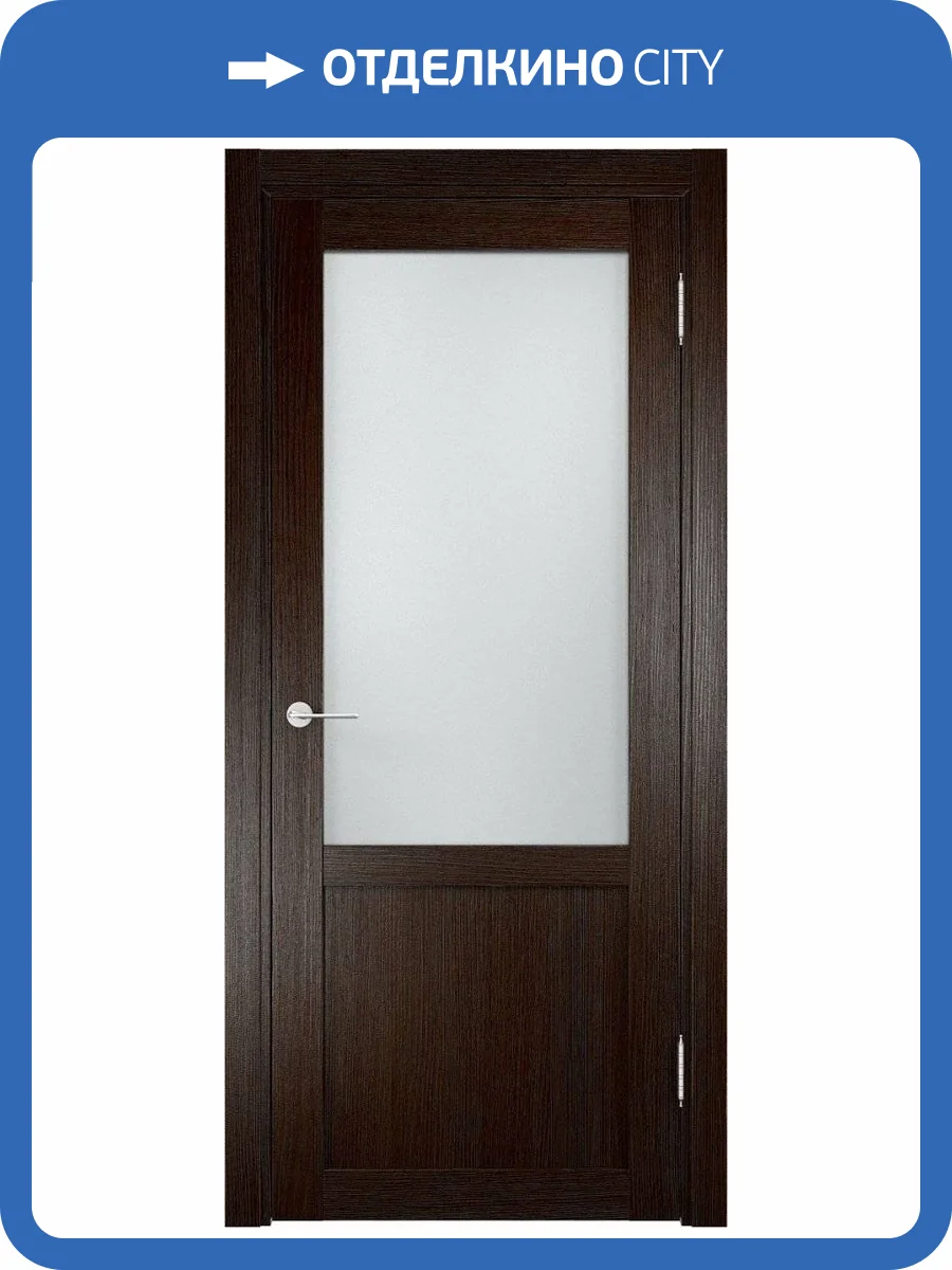 Межкомнатная дверь Verda Баден 04, остеклённая, дуб темный 900x2000 фото 2