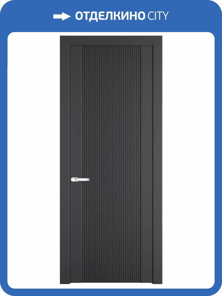 Межкомнатная дверь Profil Doors 1.12 P полотно Графит, фрезерованный рисунок 800x2000 фото 2