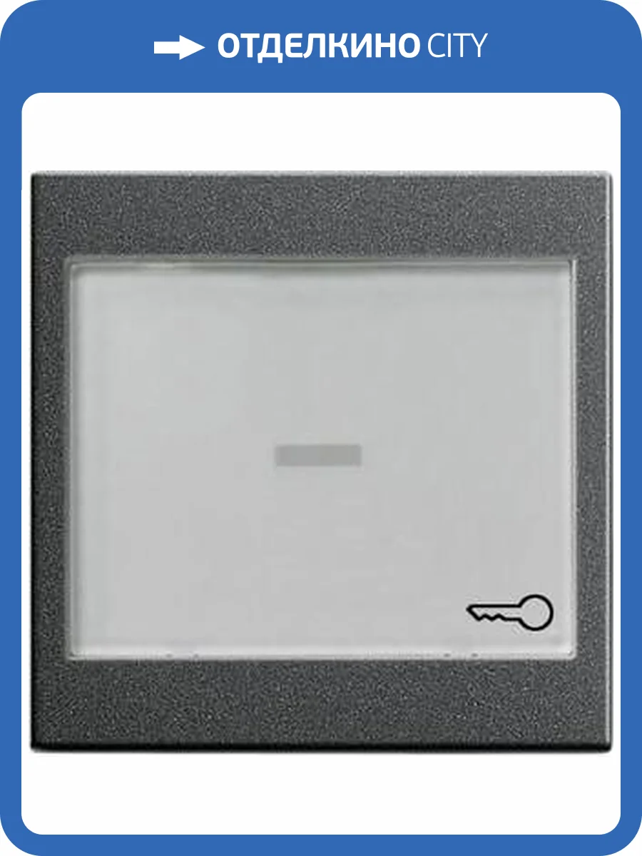 Лицевая панель Gira System 55 выключателя с полем для надписи антрацит 063128 фото 2