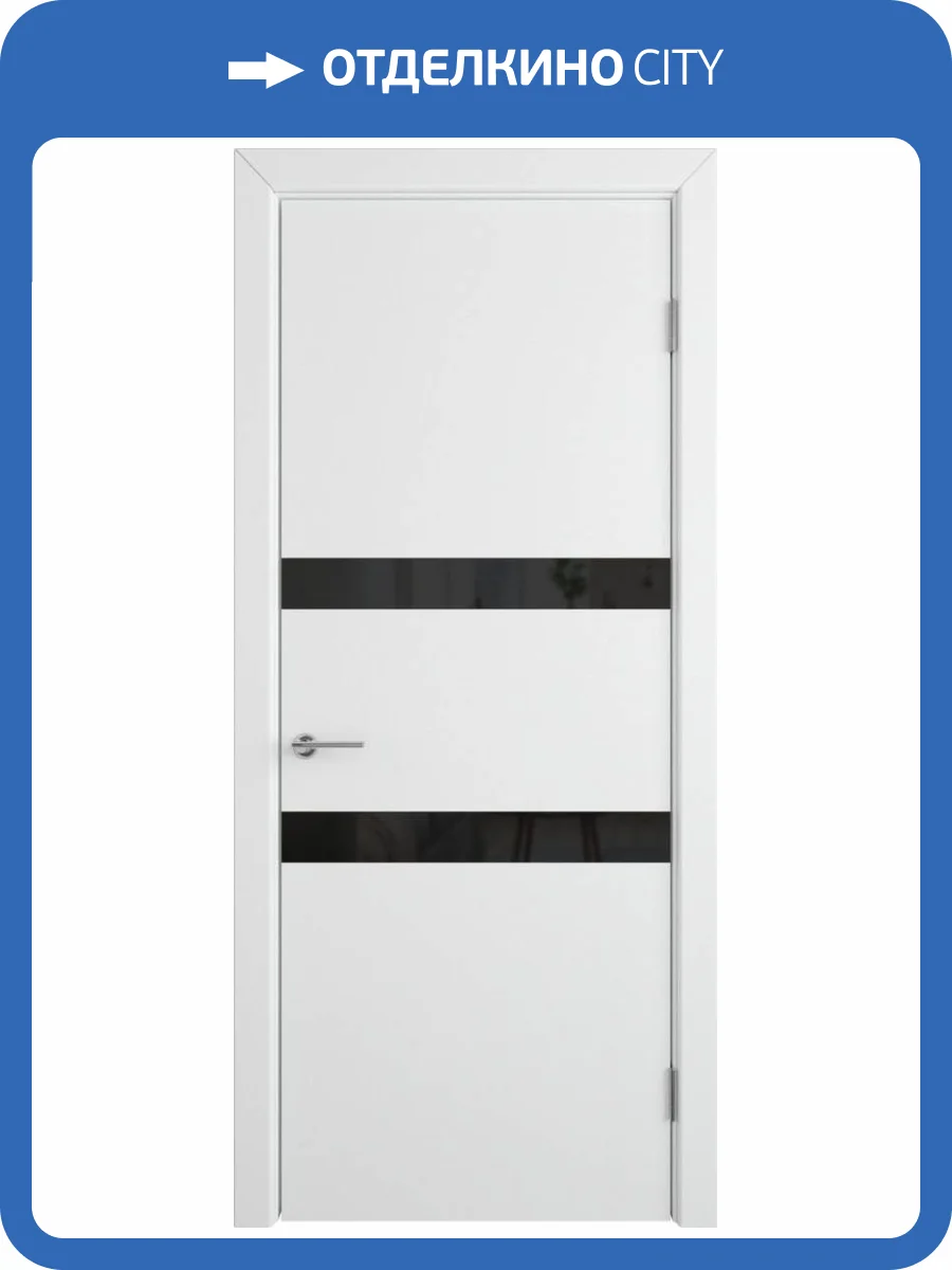 Межкомнатная дверь Владимирская Фабрика Дверей Niuta Polar стекло Black Gloss 900x2000 фото 2