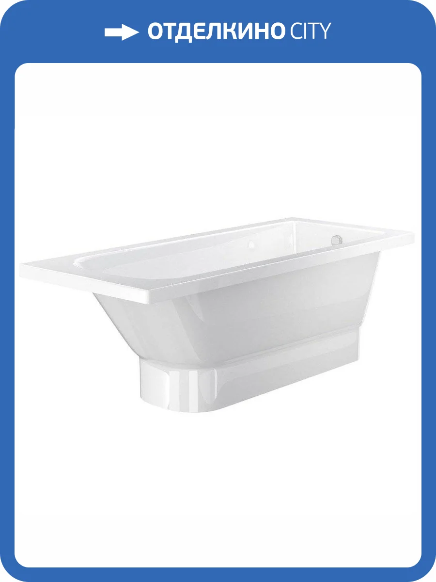 Ванна из искусственного камня Фэма Виктория 170x70 на подиуме, белая глянцевая фото 6