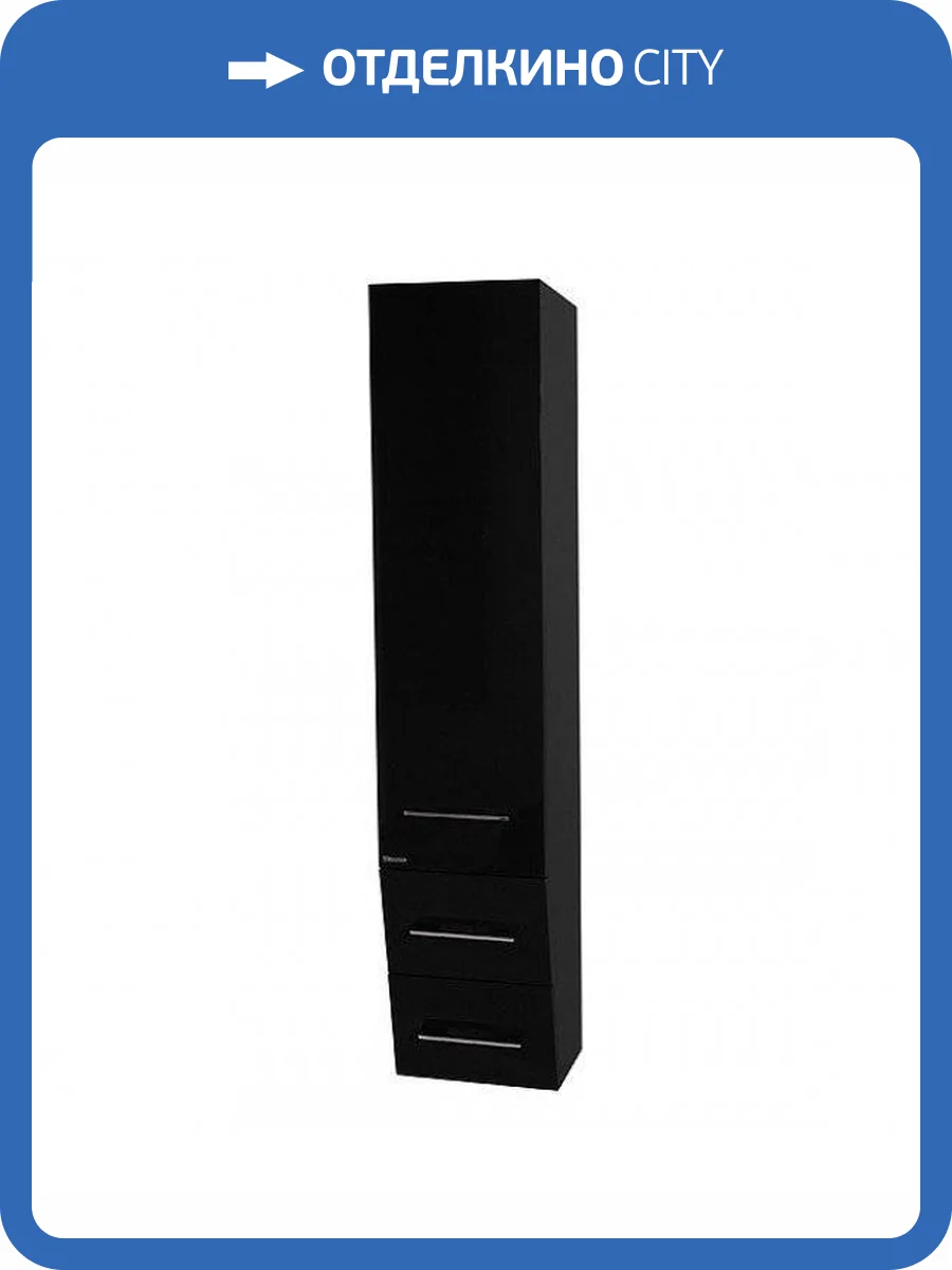 Шкаф-пенал Bellezza Берта 40 L/R Черный фото 3