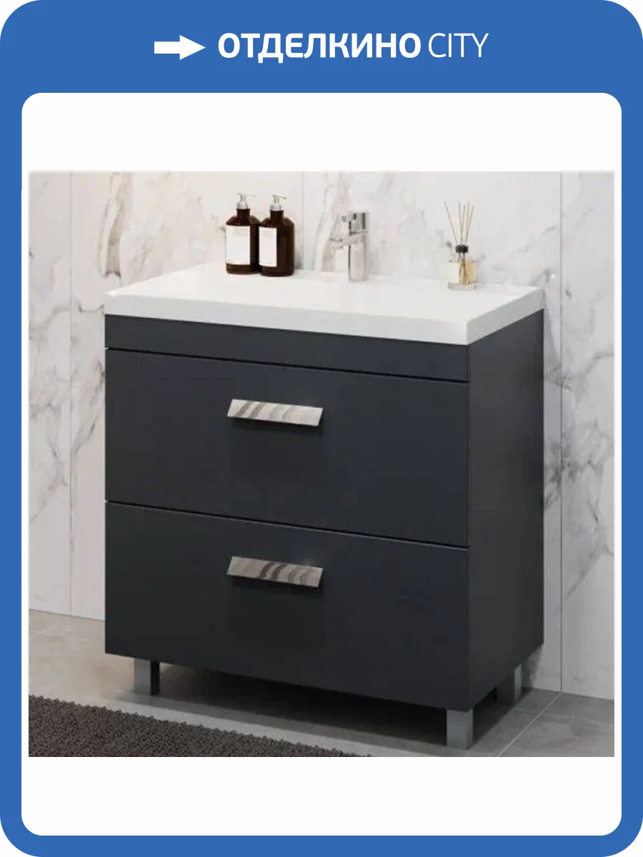 Тумба под раковину Velvex Orlando 80 графит фото 6