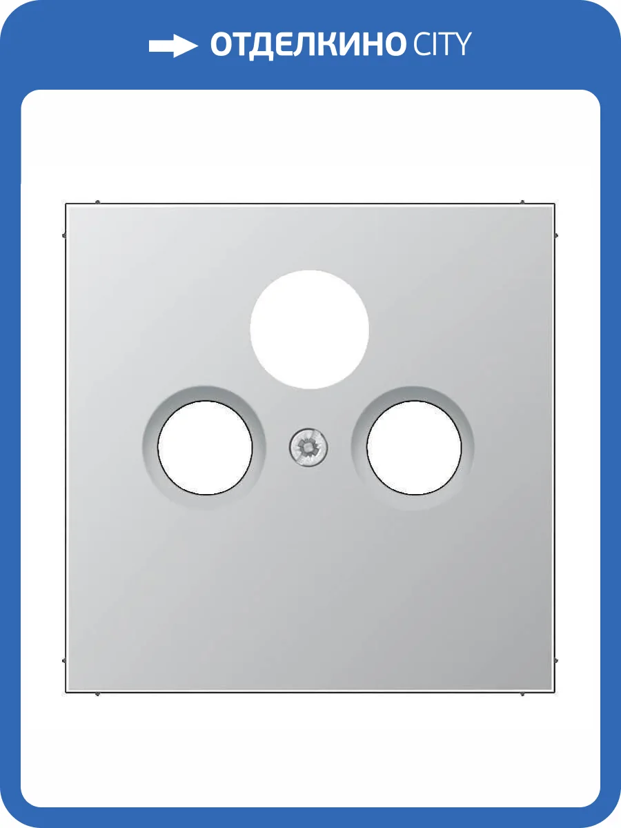 Накладка TV-SAT-FM розетки Jung LS 990 алюминий AL2990SAT фото 2