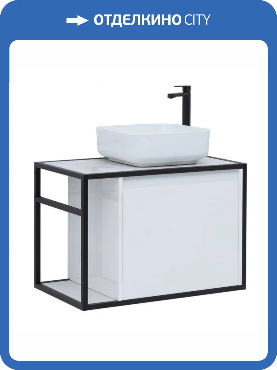 Тумба под раковину Aquanet Nova Lite Loft 75 R 261649 белый фото 12