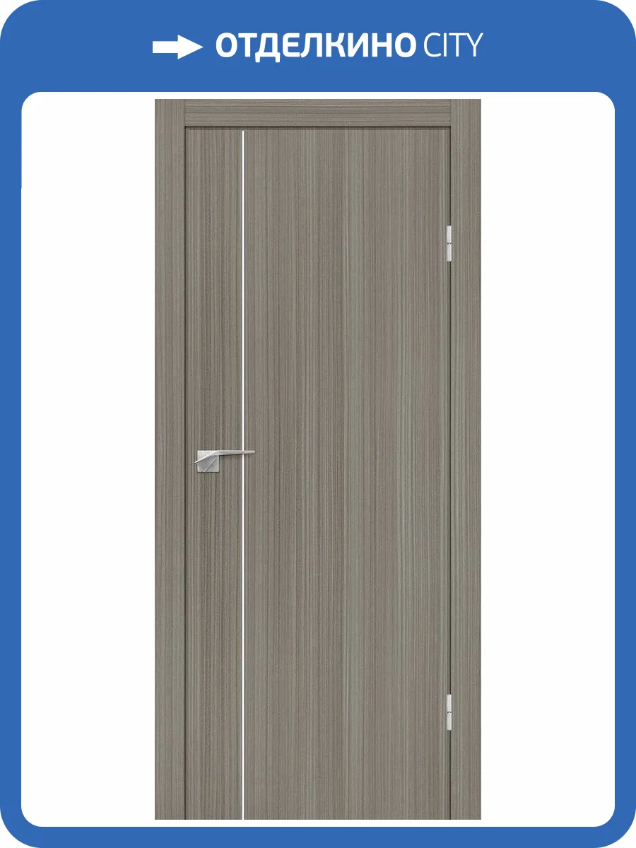 Межкомнатная дверь Profilo Porte P-21 полотно Эвкалипт португальский, молдинг хром 5 мм 800x2000 фото 2