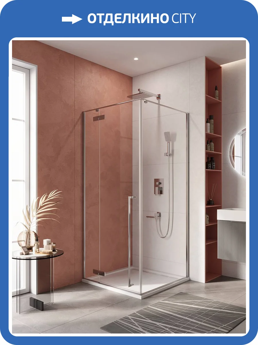 Душевой уголок Cezares LINER-A-1-90-C-Cr-L профиль хром, стекло прозрачное, 90x90x195 фото 7