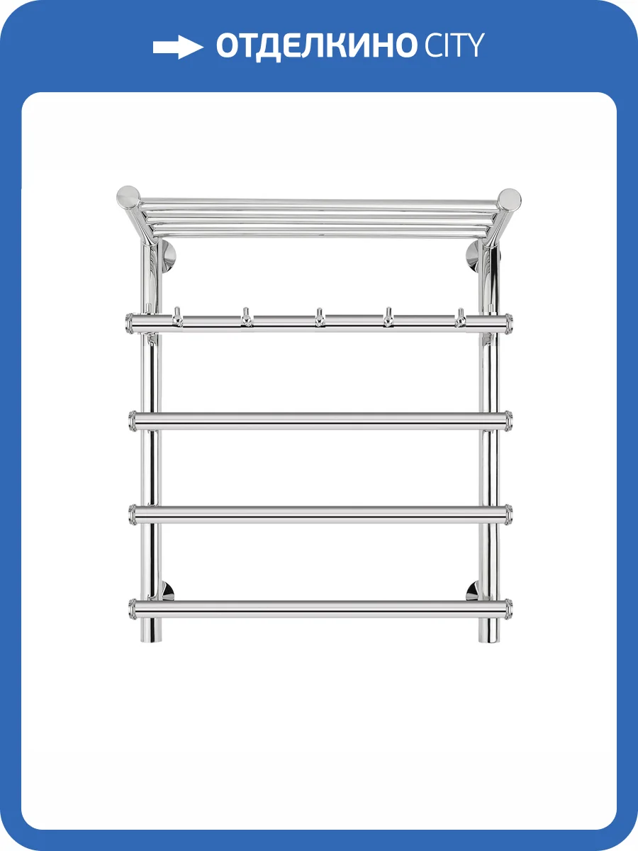 Полотенцесушитель электрический Secado Турин 4603777455378 1 КСП 60x60x70, R, хром фото 5