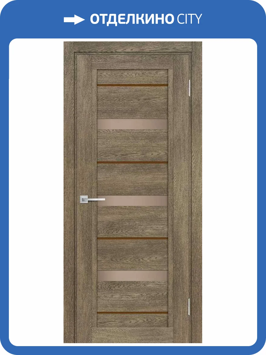 Межкомнатная дверь экошпон Мариам Техно 803, остекленная, бруно 700x2000 фото 2