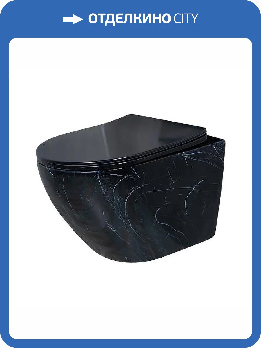 Унитаз подвесной Gid Convexo 62227Y Bs2198 черный глянцевый фото 14