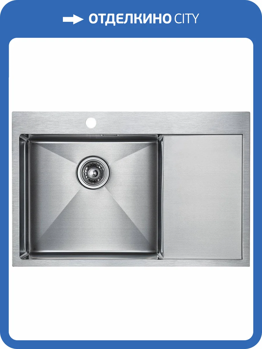 Мойка кухонная Paulmark Elde PM807851-BSL брашированная нержавеющая сталь фото 6
