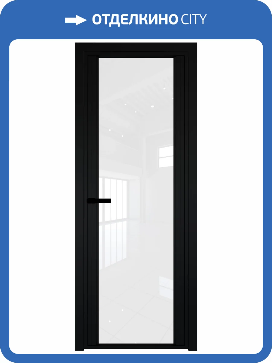 Межкомнатная дверь Profil Doors 2 AGP цвет профиля Черный, стекло безопасное 6 мм белый триплекс 700x2000 фото 2