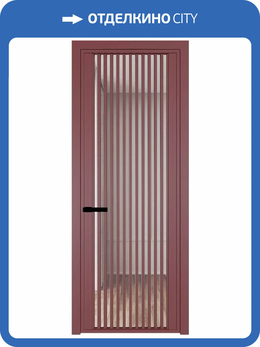 Межкомнатная дверь Profil Doors 3 AGP цвет профиля Красный антрацит, стекло безопасное 6 мм прозрачное 700x2000 фото 2