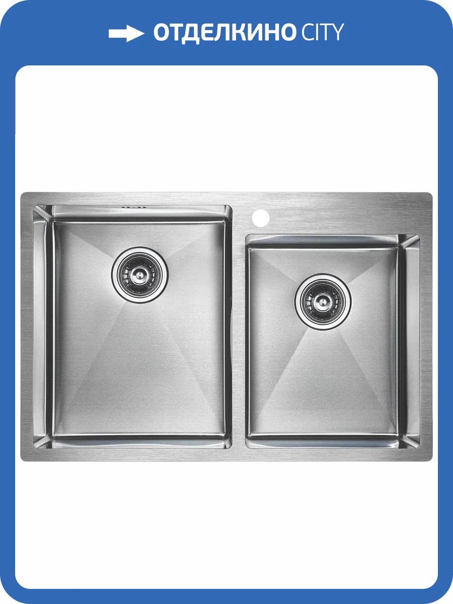 Мойка кухонная Paulmark Helfer PM237851-BS брашированная нержавеющая сталь фото 4