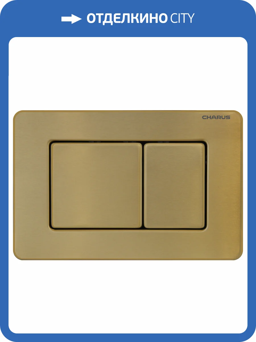 Кнопка смыва CHARUS Robusto FP.310.BG.05 Брашированное золото фото 4
