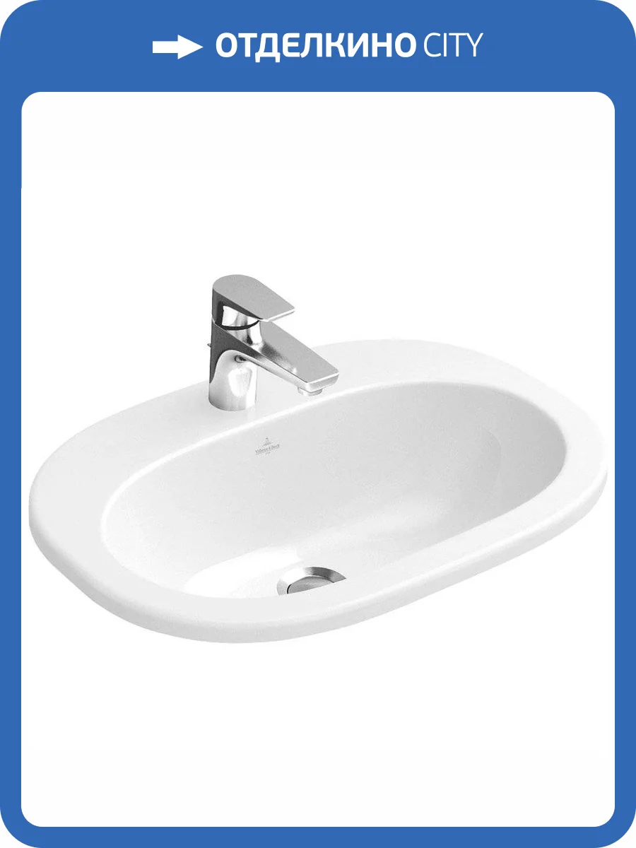 Раковина Villeroy&Boch O.Novo 41615601 55 см, альпийский белый фото 6