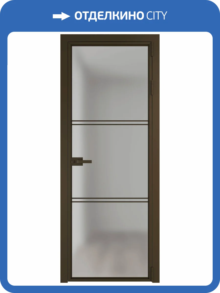 Межкомнатная дверь Profil Doors 3 AX цвет профиля Деорэ, стекло безопасное 6 мм матовое 600x2000 фото 2