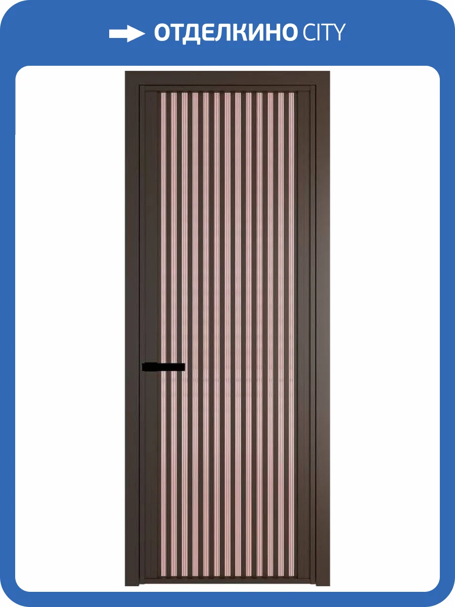 Межкомнатная дверь Profil Doors 3 AGP цвет профиля Деорэ, стекло безопасное 6 мм мору розовое 700x2000 фото 2