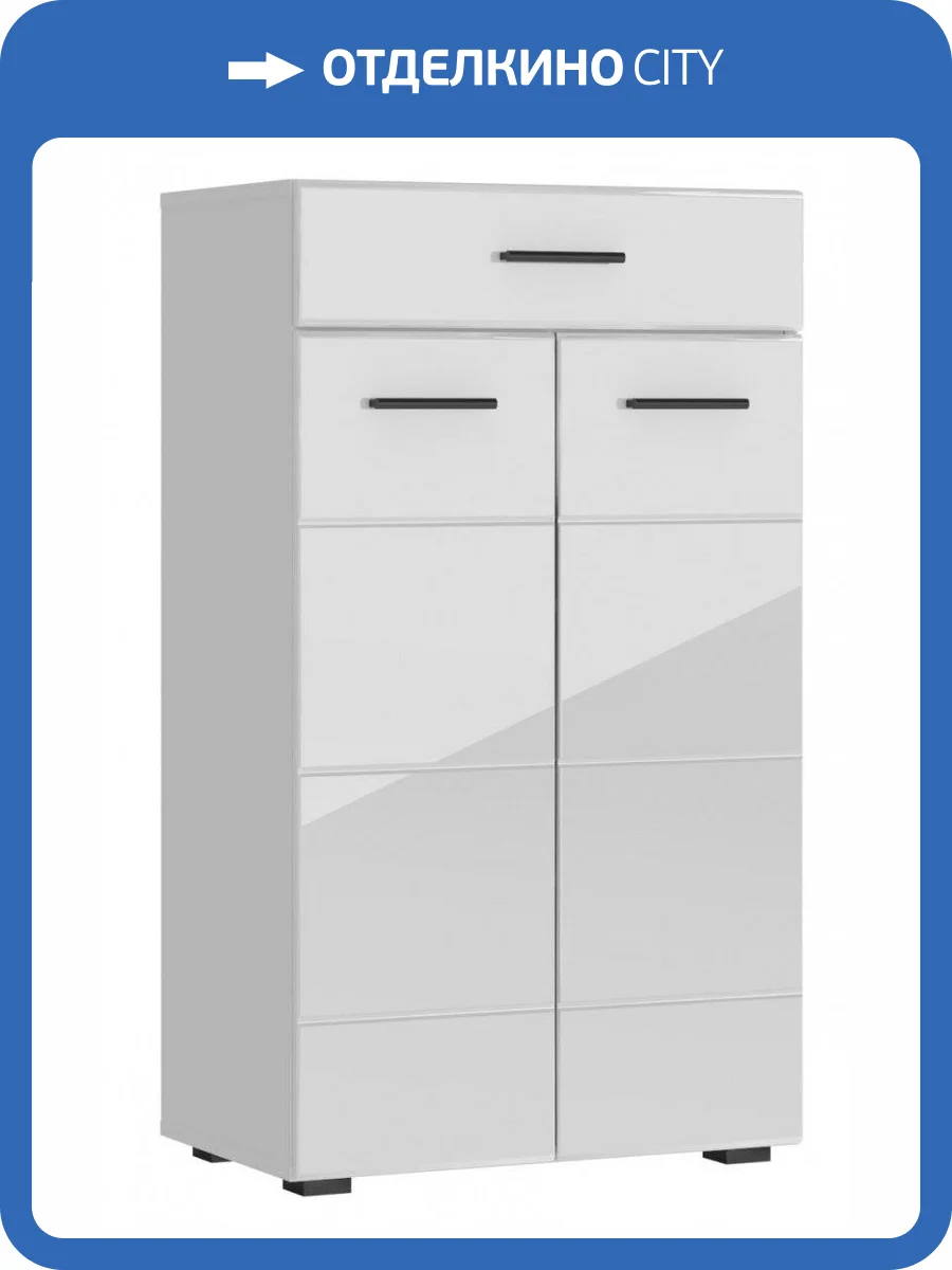 Комод НК-Мебель Gloss КМВ-60 Белый/Белый глянец 73374543 фото 4