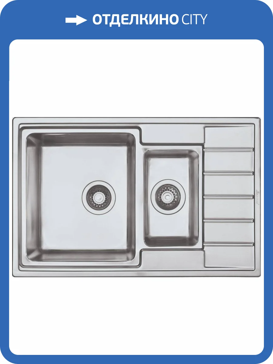 Мойка кухонная Seaman Eco Roma SMR-7850B без отверстий фото 3