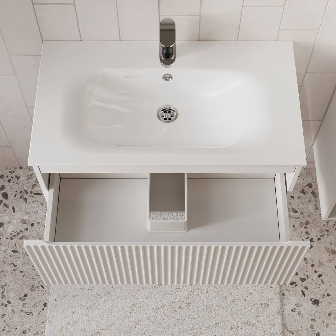 Тумба с раковиной Terminus Sicilia SIC10801900301O белый, 80x38 фото 2