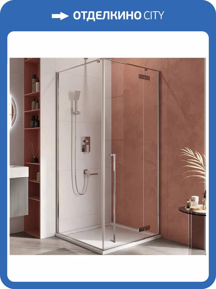 Душевой уголок Cezares Liner LINER-A-1-100-C-Cr-R профиль хром, стекло прозрачное, 100x100 фото 9