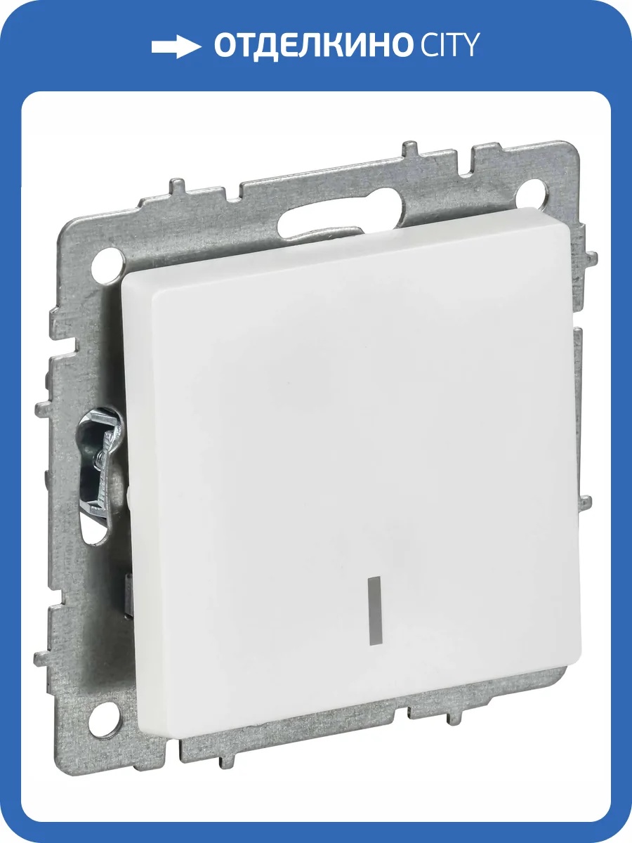 Выключатель 1-клавишный IEK Brite BR-V10-1-10-K91 арктический белый фото 7