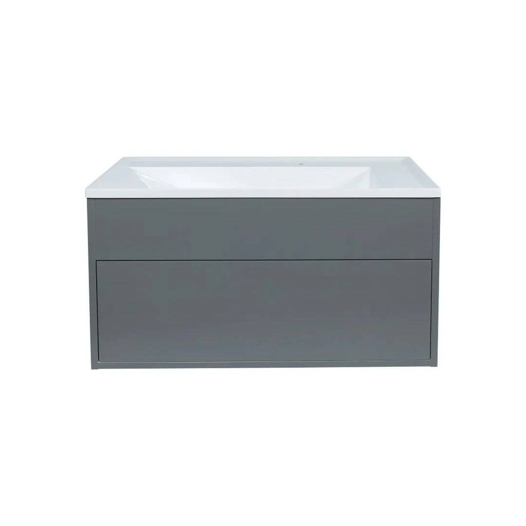 Тумба с раковиной Uperwood Lotus Premium подвесная, серая, 80 см