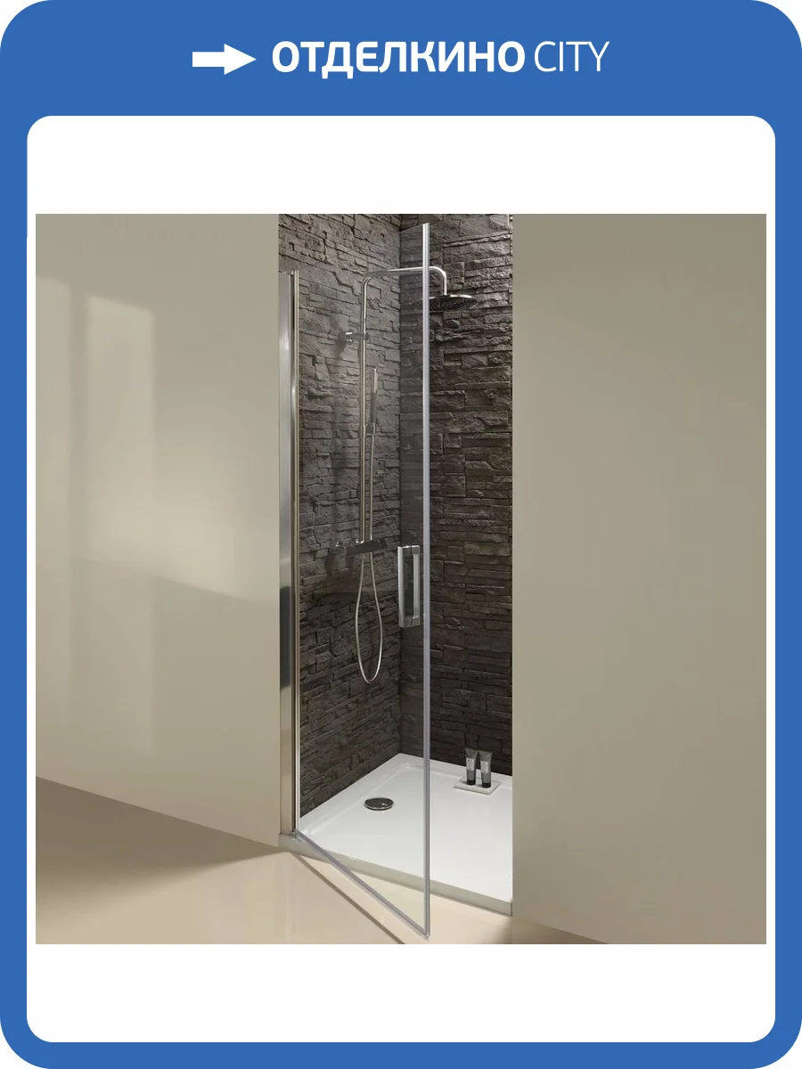 Душевая дверь в нишу Jacob Delafon Contra 90 профиль хром фото 5