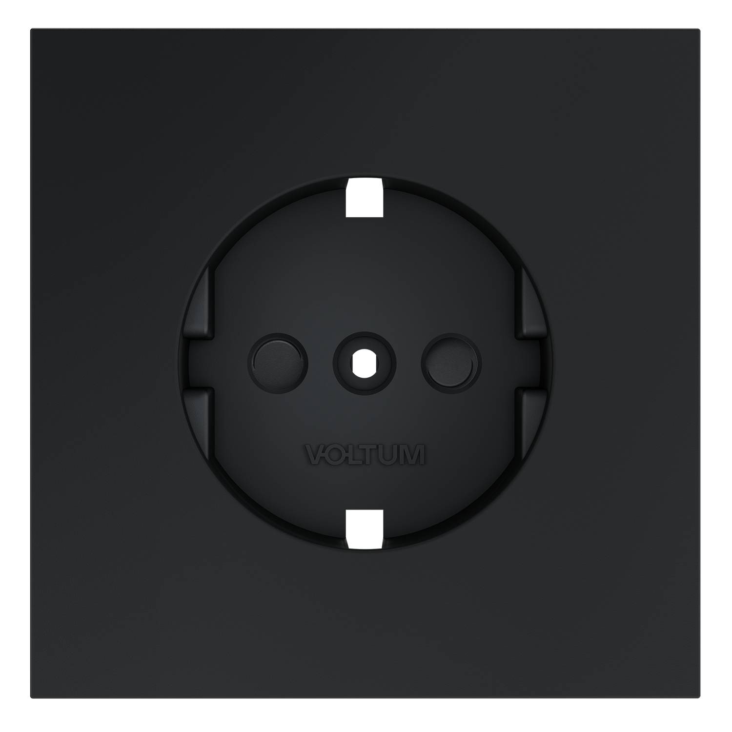 Лицевая панель для розетки с заземлением и шторками Voltum S70 VLS000707 графит фото 2
