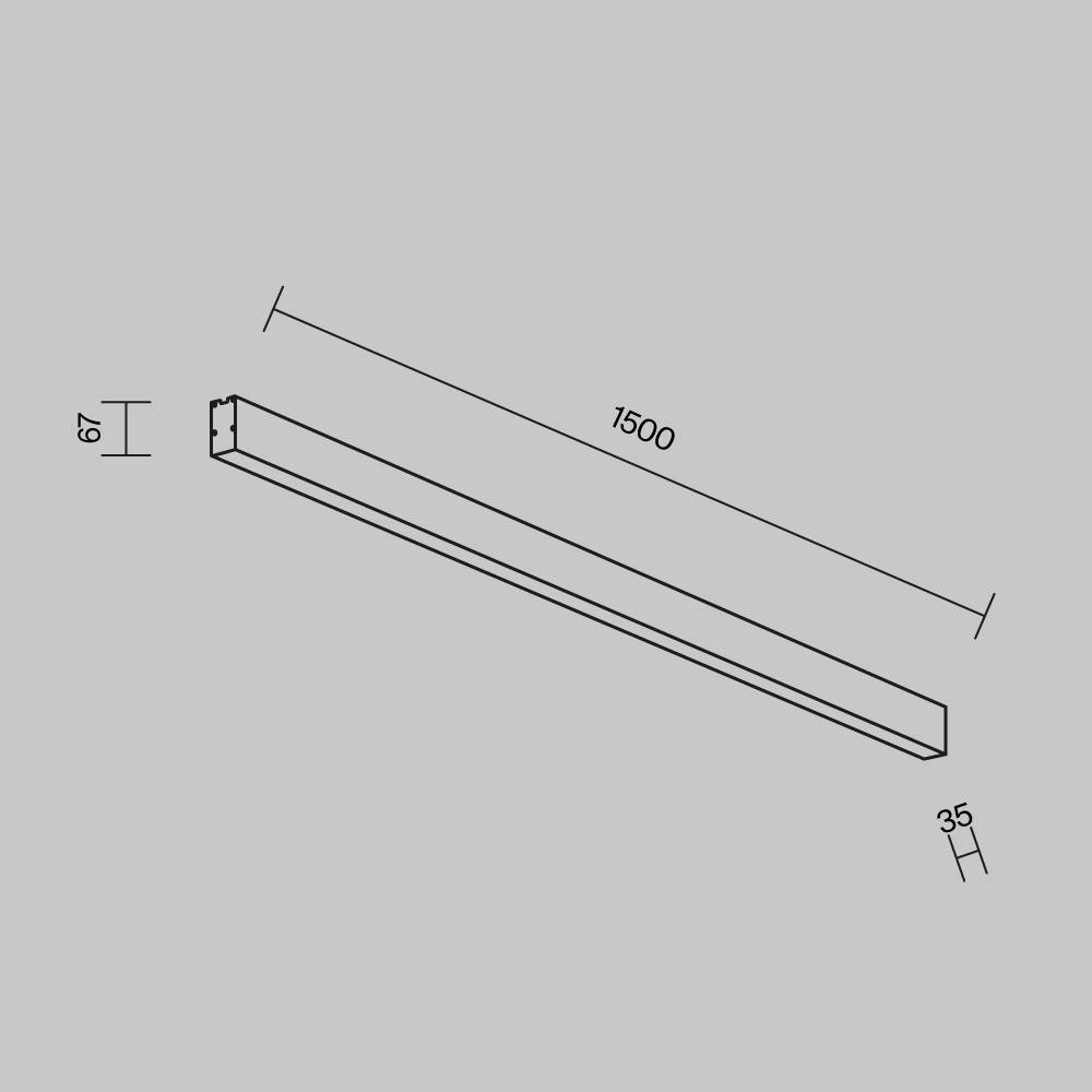 Потолочный линейный светодиодный светильник Technical LL311045 фото 7