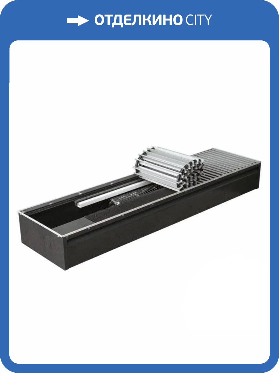 Внутрипольный конвектор с вентилятором КЗТО Бриз В 260х120х1200, 1 теплообменник фото 4