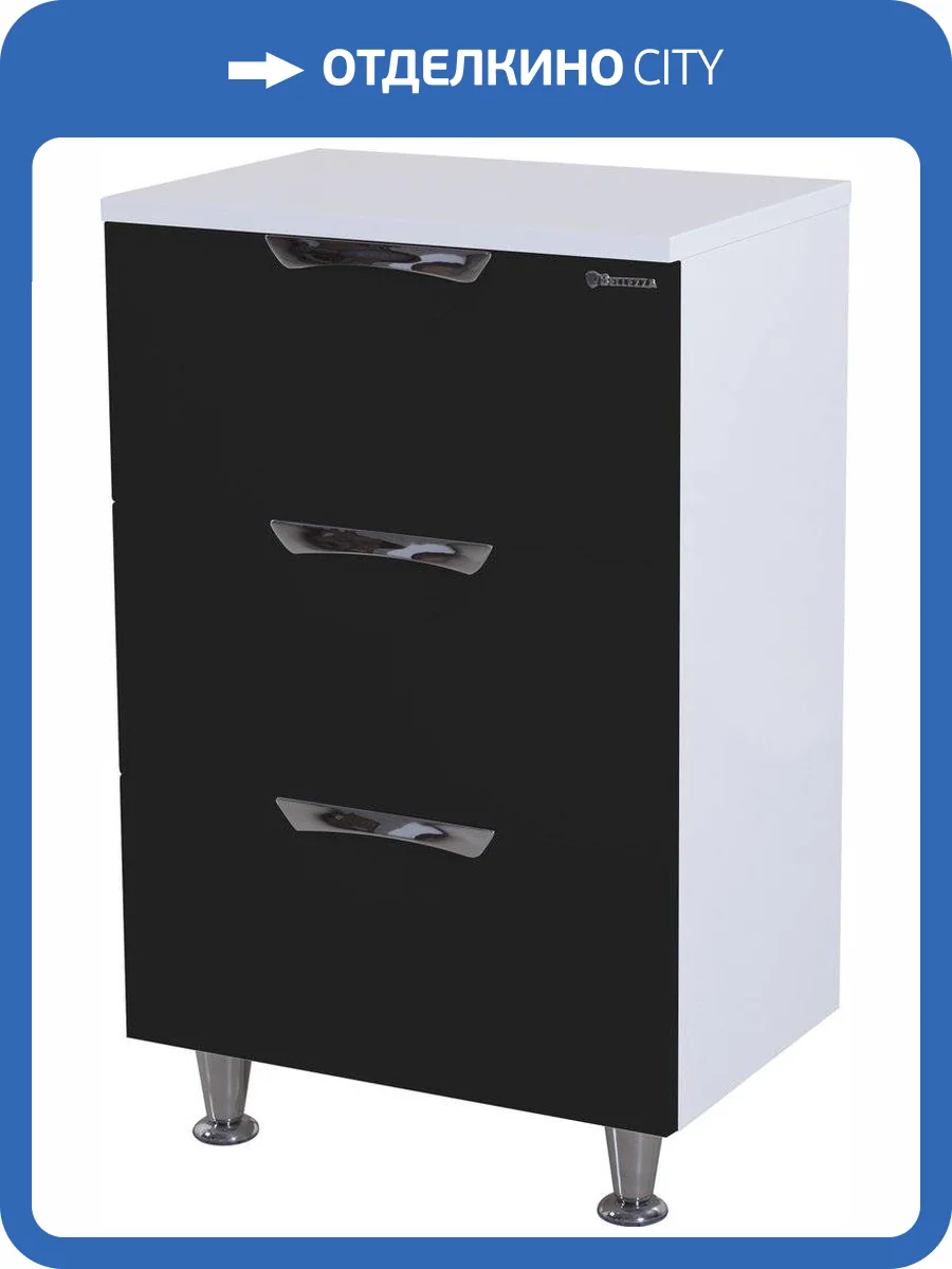 Тумба Bellezza Лагуна 50 черная фото 3