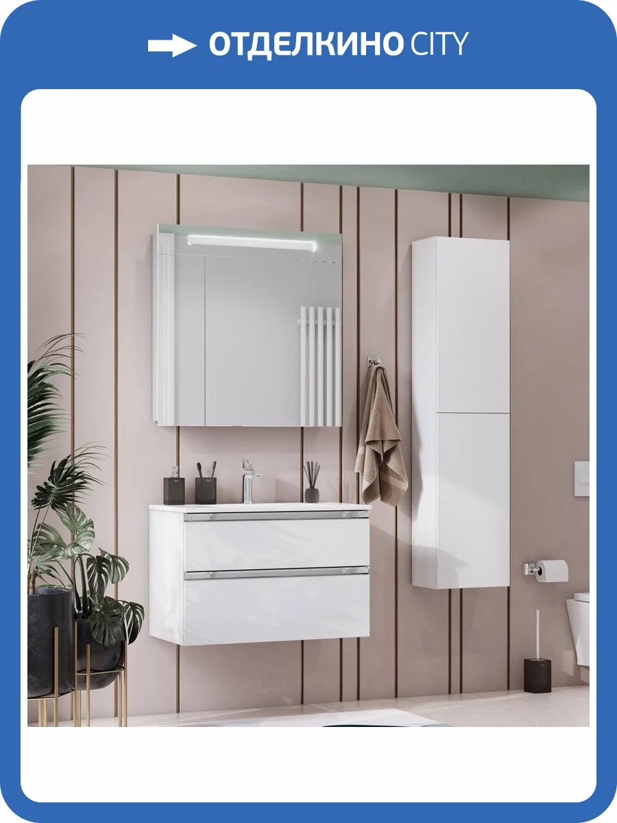 Мебель для ванной Roca The Gap 80, 2 ящика, белый глянец фото 20