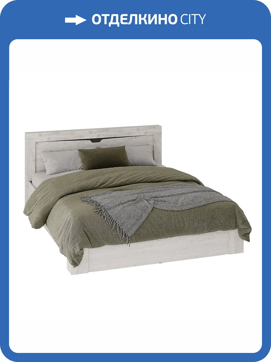 Кровать БТС МЕБЕЛЬ Леонардо Н14471249 бетон пайн светлый, графит с подъемным механизмом 160x200 фото 6